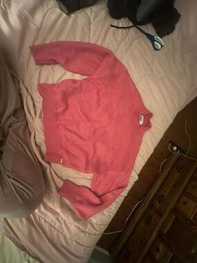 Diesel Pink Mock Neck Long Sleeve Knit Sweater Size M